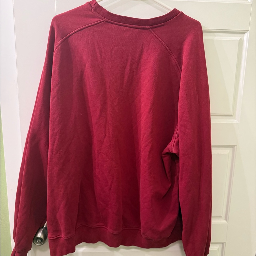 Vintage Nike Men's Crimson Crewneck Sweater - Picture 3 of 3